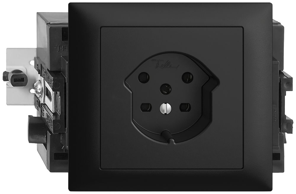EB-Steckdose EDIZIOdue T15 schwarz 49…69mm