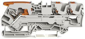 Morsetto di passaggio WAGO Top Job-S 6mm² 3L grigio serie 2106