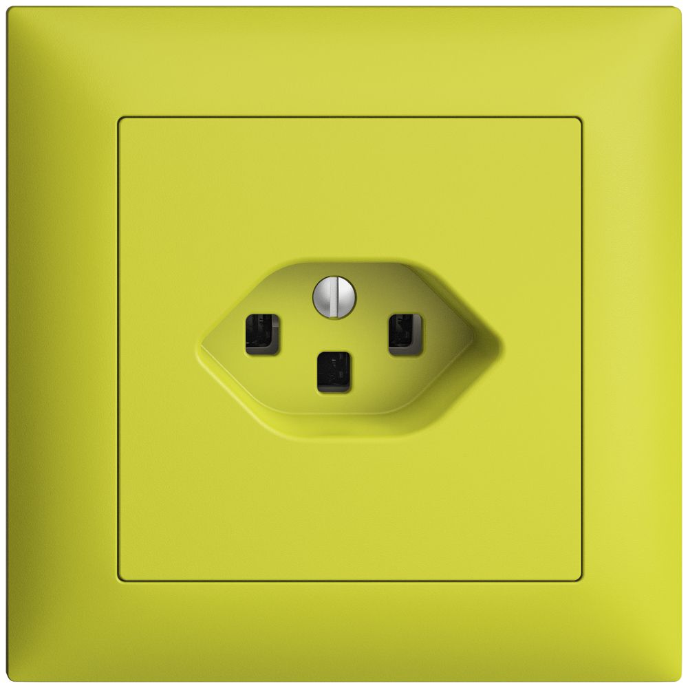 Prise ENC EDIZIOdue T23 16A lemon, avec bornes enf.