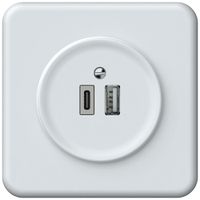 UP-USB-Ladesteckdose origin 1×USB-A 1×USB-C 3000mA 5V weiss