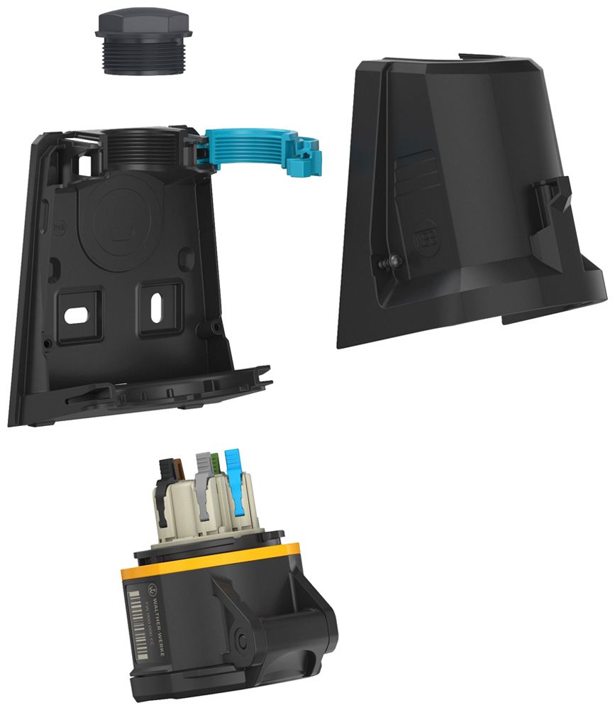 Prise CEE AP NEO 5P 16A 500V 7h noir IP54 borne sans vis