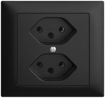 Presa INS EDIZIOdue 2×T13 FKE nero