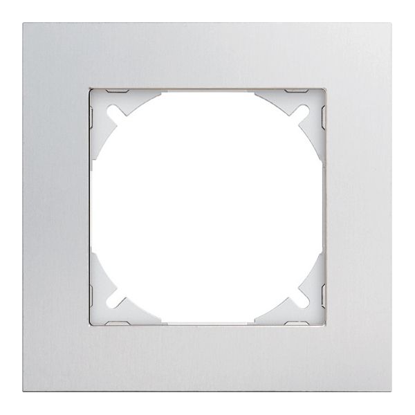 Abdeckrahmen EDIZIOdue prestige 1×1 aluminium