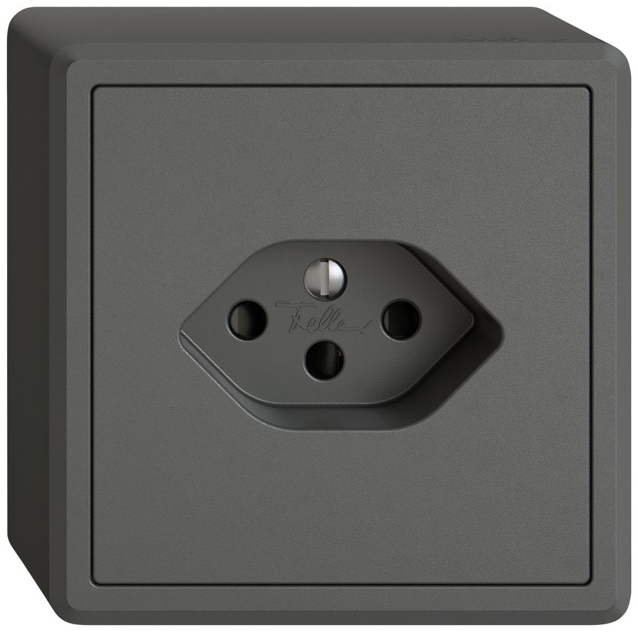 Presa AP EDIZIO.liv SNAPFIX® 1×T13 con shutter grs