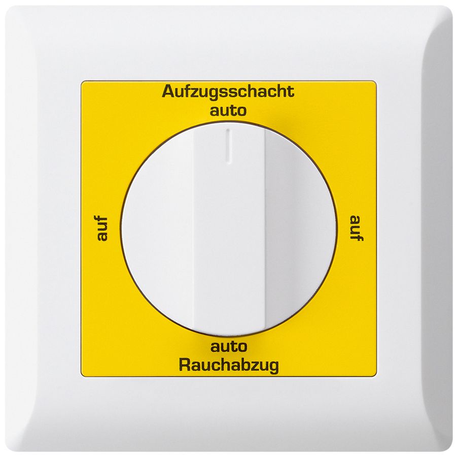 UP-Drehschalter kallysto.line für Rauchabzug Text deutsch weiss