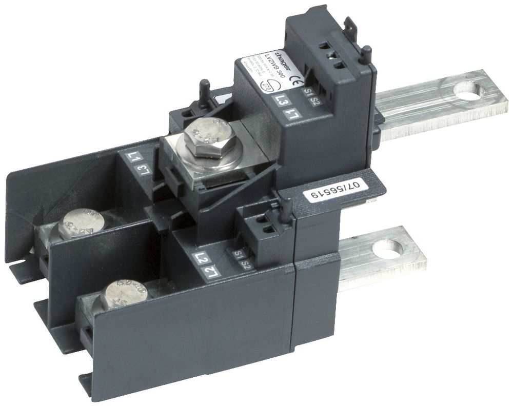 Blocco trasformatore di corrente Hager 3P vertigroup DIN1…3 300/5A 1.5VA cl.1