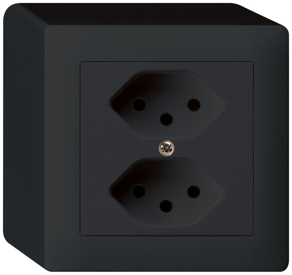 AP-Steckdose kallysto 2×T13 schwarz