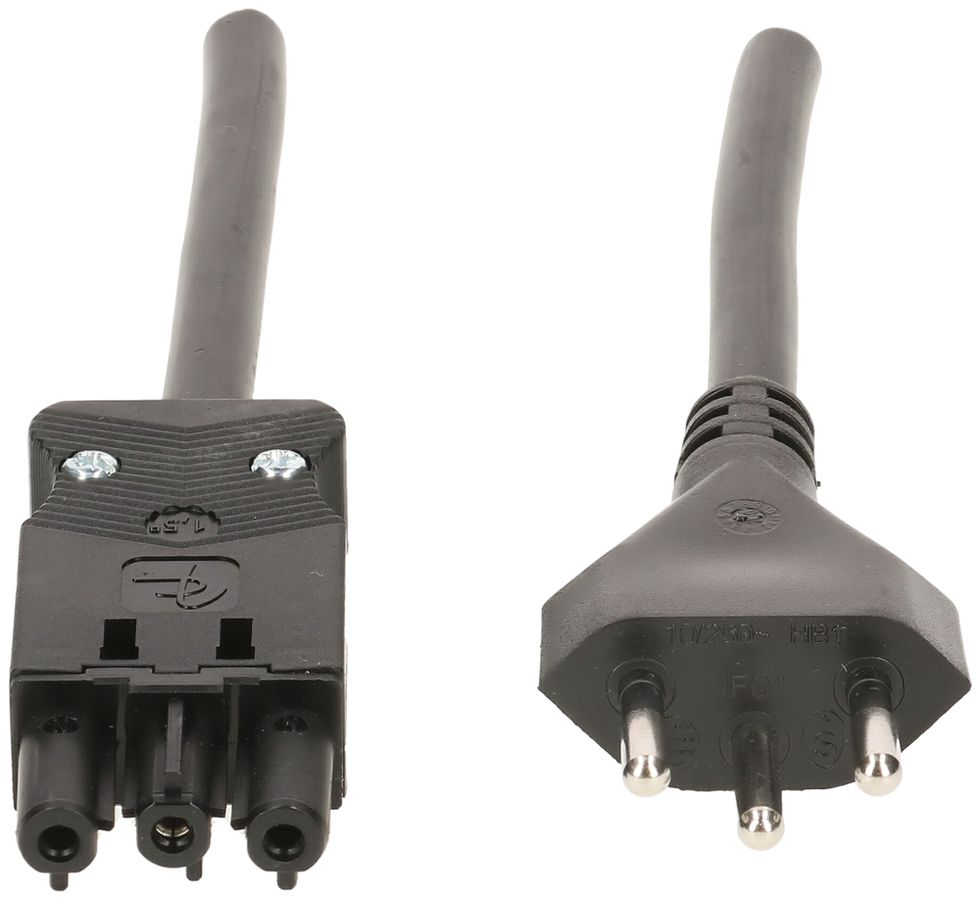 Cavo d'allacciamento MH 3P 10m nero pressa GST18i3 spina T12