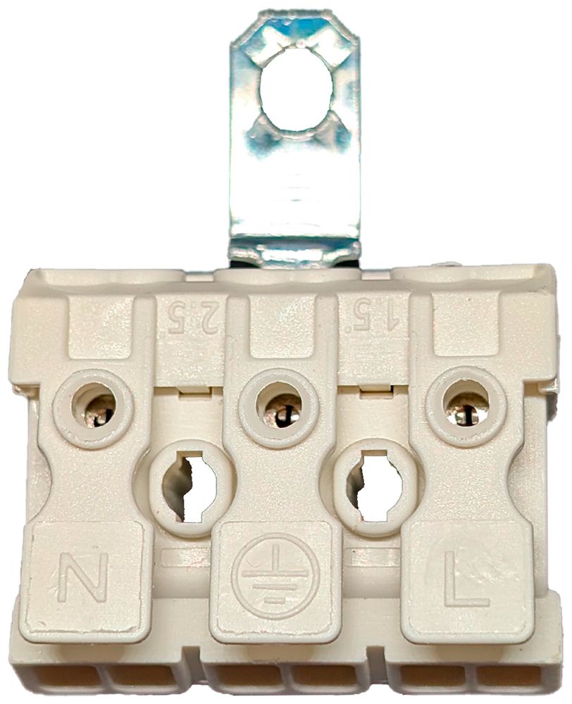 Borne de connexion 3P 0.5…2.5mm² leviers de commande étrier de mise à terre bc