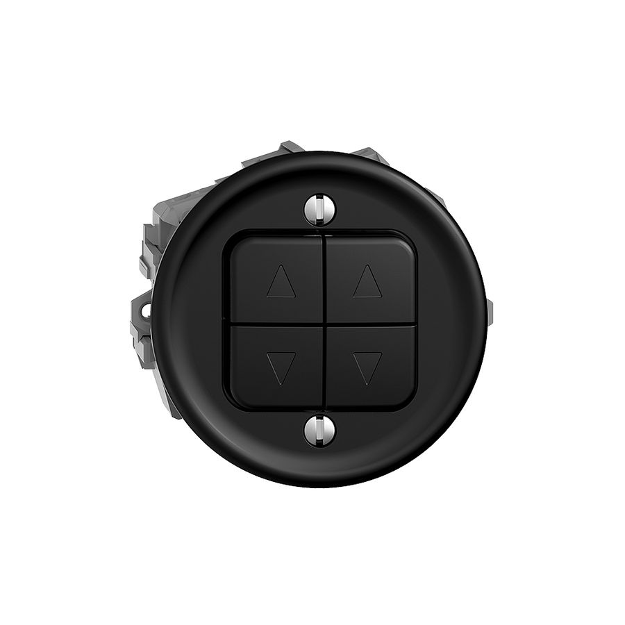 UP-Storenschalter STANDARDdue Q schwarz 2-Kanäle