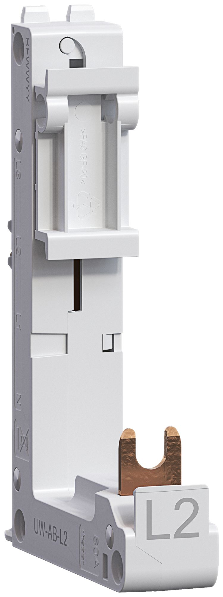 Adapter Hager uniway Bi-Connect 80A, 1P, L2