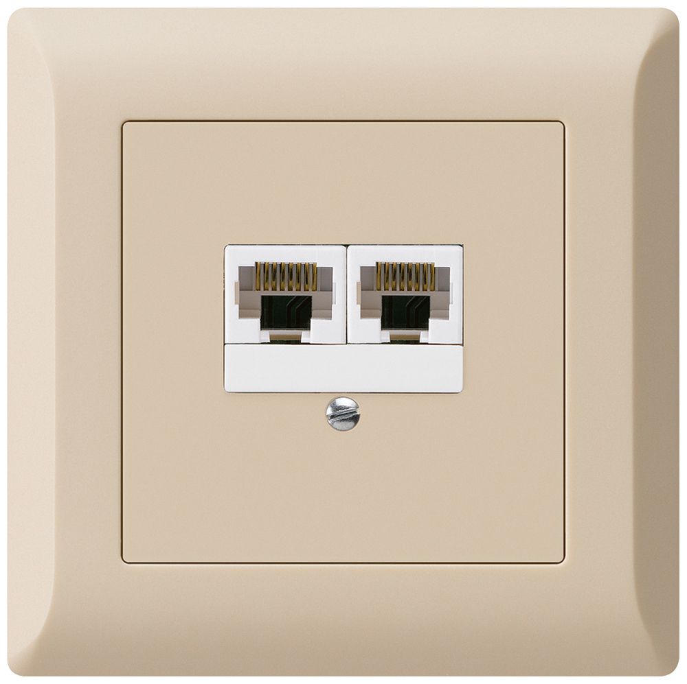 UP-Anschlussdose kallysto.line 2×RJ45u parallel beige
