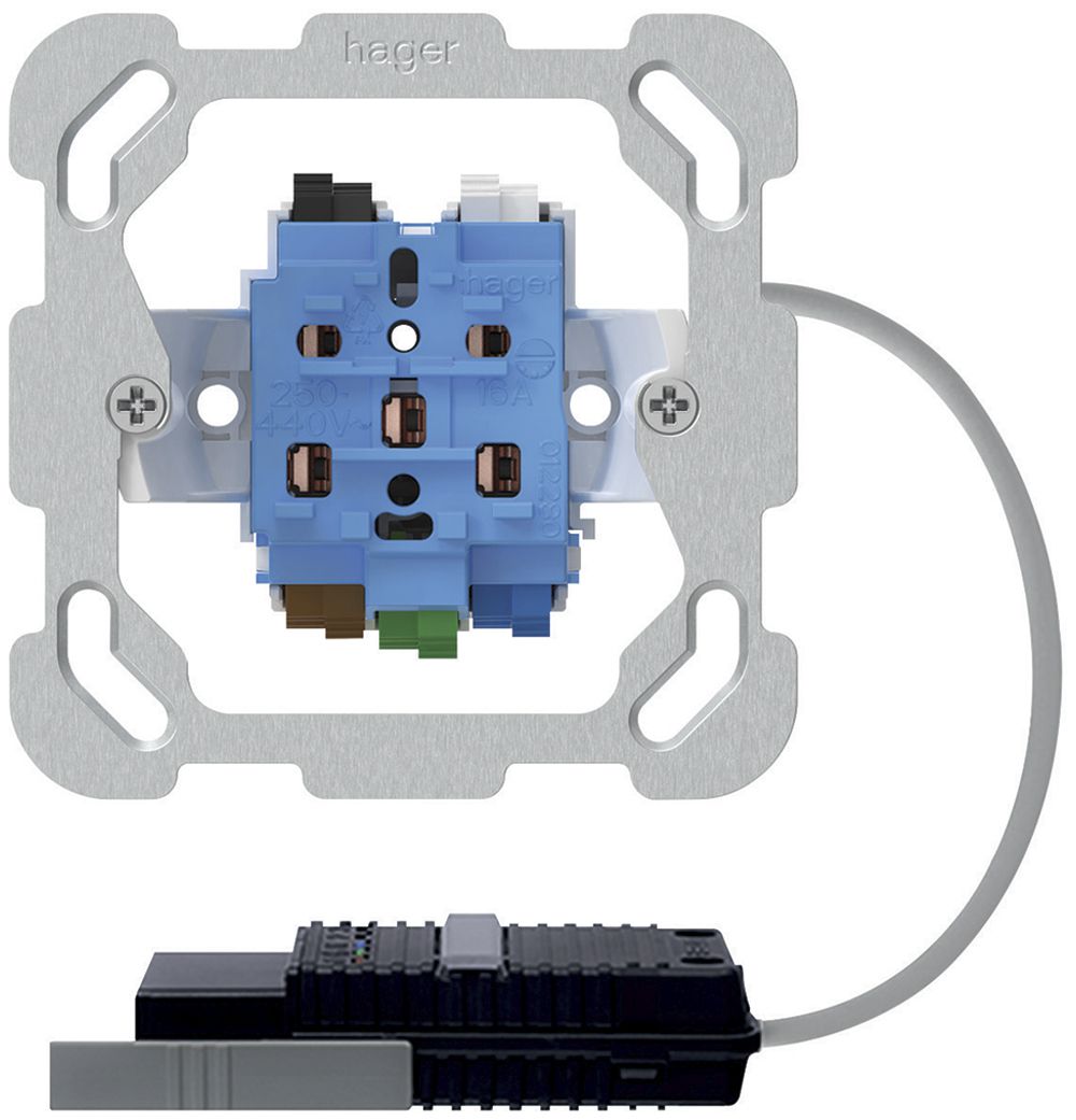 EB-Steckdose Typ 15/25 Hager, Rundkabel-Adapter