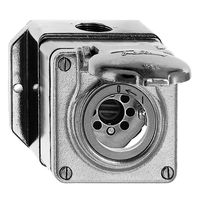 AP-Schwenktaster nass 0<-1/2P Al natur für Sicherheitsschloss, ohne Zylinder