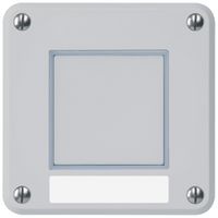Oberteil zu Sonnerie-Drucktaster Hager robusto IP55 mit Bezeichnungsschild grau