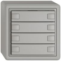 AP-Universaltaster EDIZIO.liv UNI SNAPFIX® o.LED 4× 2-Tbed.hgu