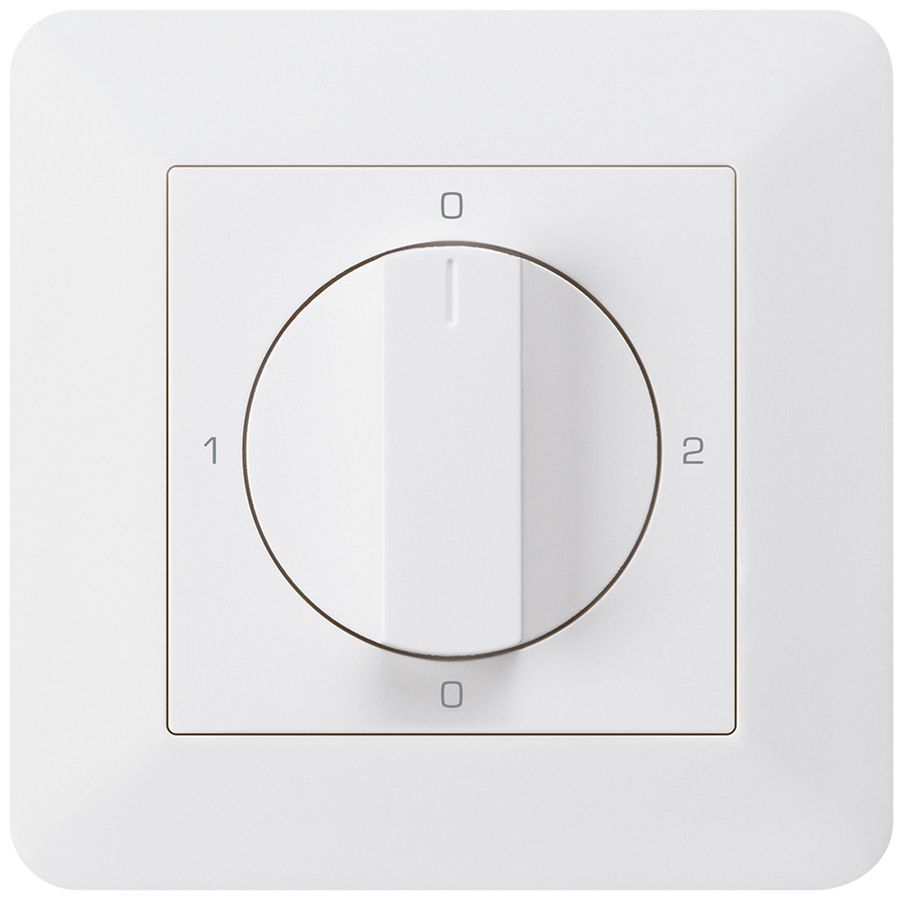 UP-Drehschalter kallysto.trend 2/1L weiss mit Drehgriff