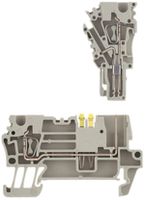 Borne de passage Weidmüller ZT 2.5/2AN/1 connexion à ressort 2.5mm² TS35 beige