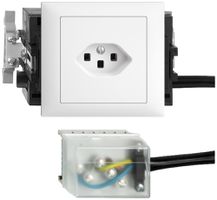 Prise INC EDIZIOdue T23 L2 blanc 53mm Snap pour câble pl.powerbus