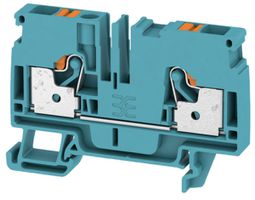Durchgangs-Reihenklemme Weidmüller A2C PUSH IN 6mm² TS35 blau