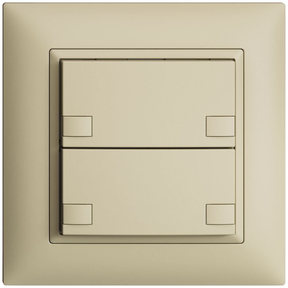 Poussoir ENC KNX 2× EDIZIOdue colore vanille RGB sans LED