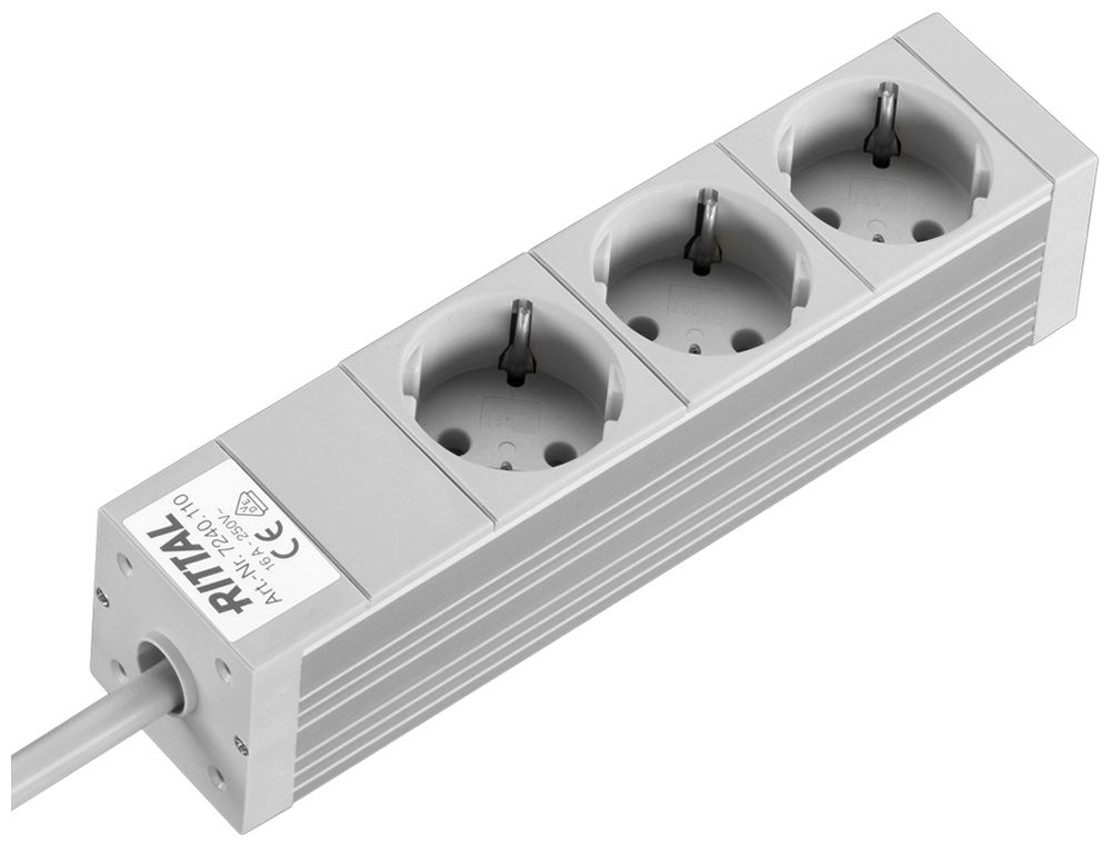 Prise multiple Rittal DK 7240.110 230VAC/16A 3×SCHUKO