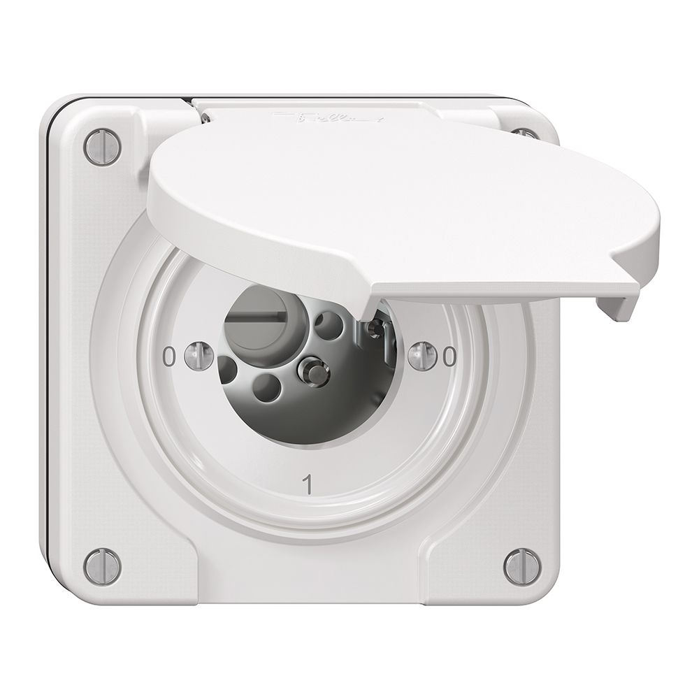 Interrupteur rotatif NUP NEVO, 0/3L, sans cylindre, KS, 0-1-0-1, blanc