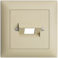 Frontset EDIZIOdue vanille 88×88mm 1×RJ45
