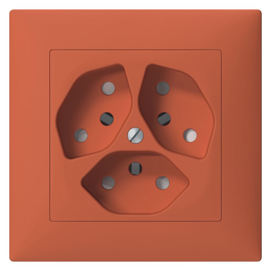 UP-Steckdose SIDUS 3×T13 orange