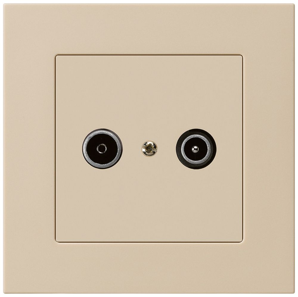 UP-Antennendose kallysto.pro R/TV 14dB Durchgangsdose beige