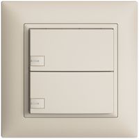 Pulsante univ. INC 2×1t mors. innest. EDIZIOdue crema, con LED