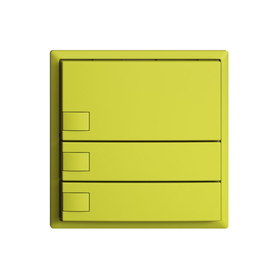 KNX-Taster RGB EDUE, 250mW, o.LED, 3×Taste, 1×Tastenb., lem