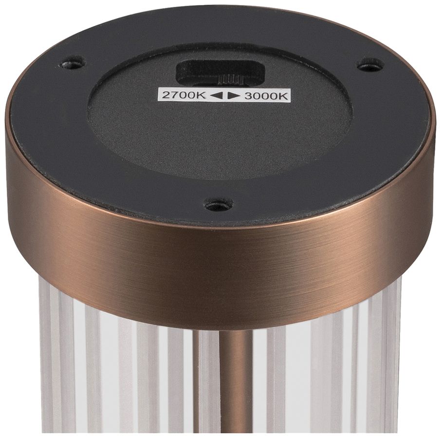 Lampada da tavolo LED SLV QUIMERA 4.3W 110lm 927/930 interruttore Ø80×277mm rame