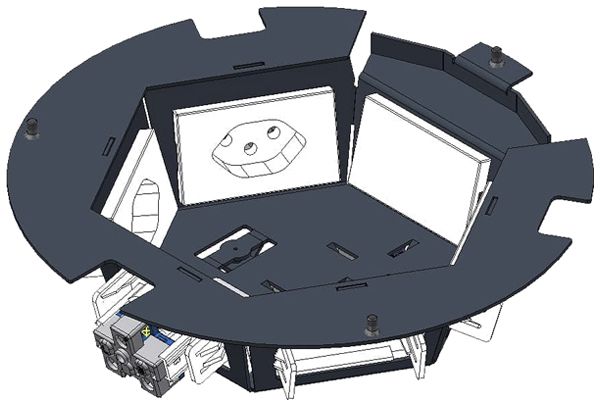 Boîtier d'encastrement Woertz pour DAK 8845/8841 6 FLF horizontal