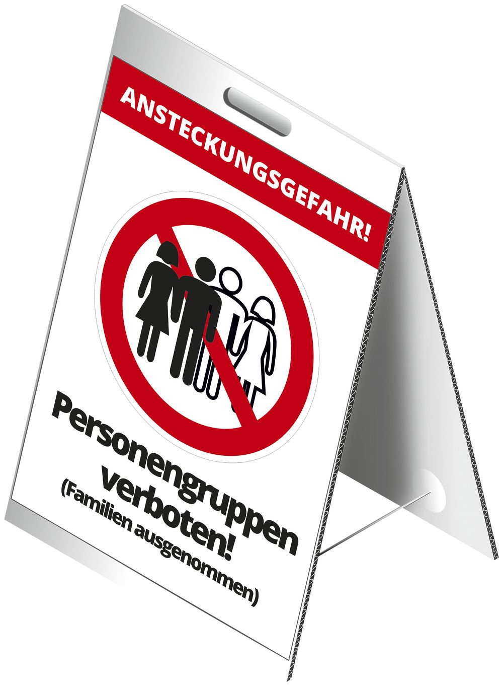 Support d'essai CIMCO "Personengruppen verboten" 300×500mm