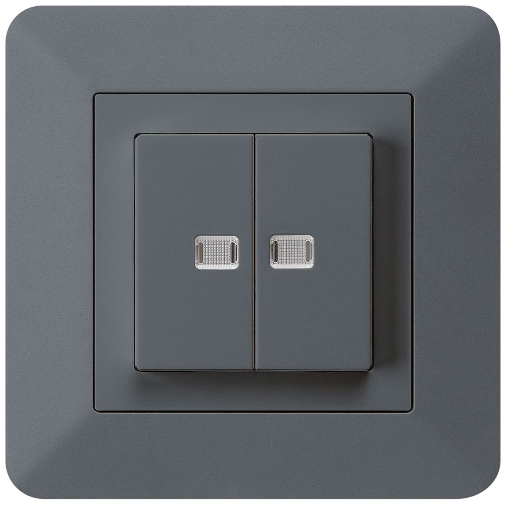 UP-Leuchtdruckschalter kallysto.trend 1/3+3/1 mit 2 Linsen anthrazit