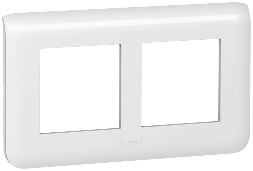 Abdeckplatte MOS 2×2 Module 57mm horizontal weiss