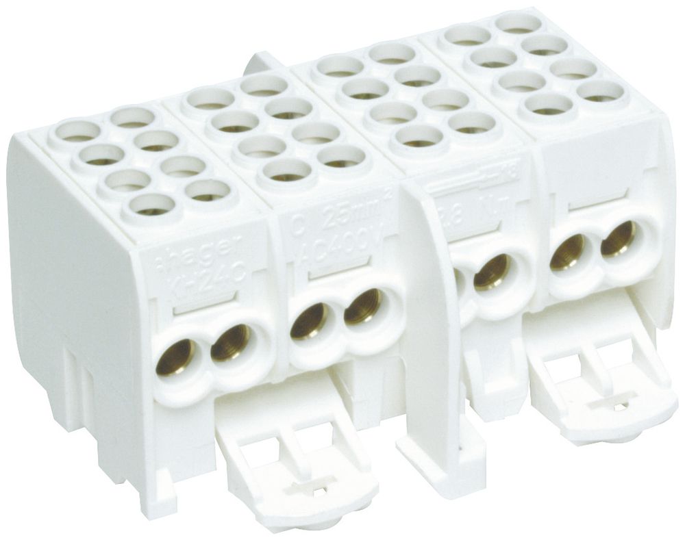 Borne principale Hager 4L 4×25mm² isolé