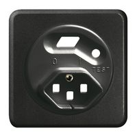 Frontset FH zu FI-Steckdose schwarz