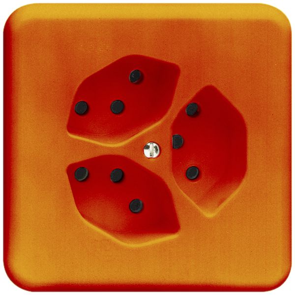 UP-Steckdose FH 3×T13 POMI orange