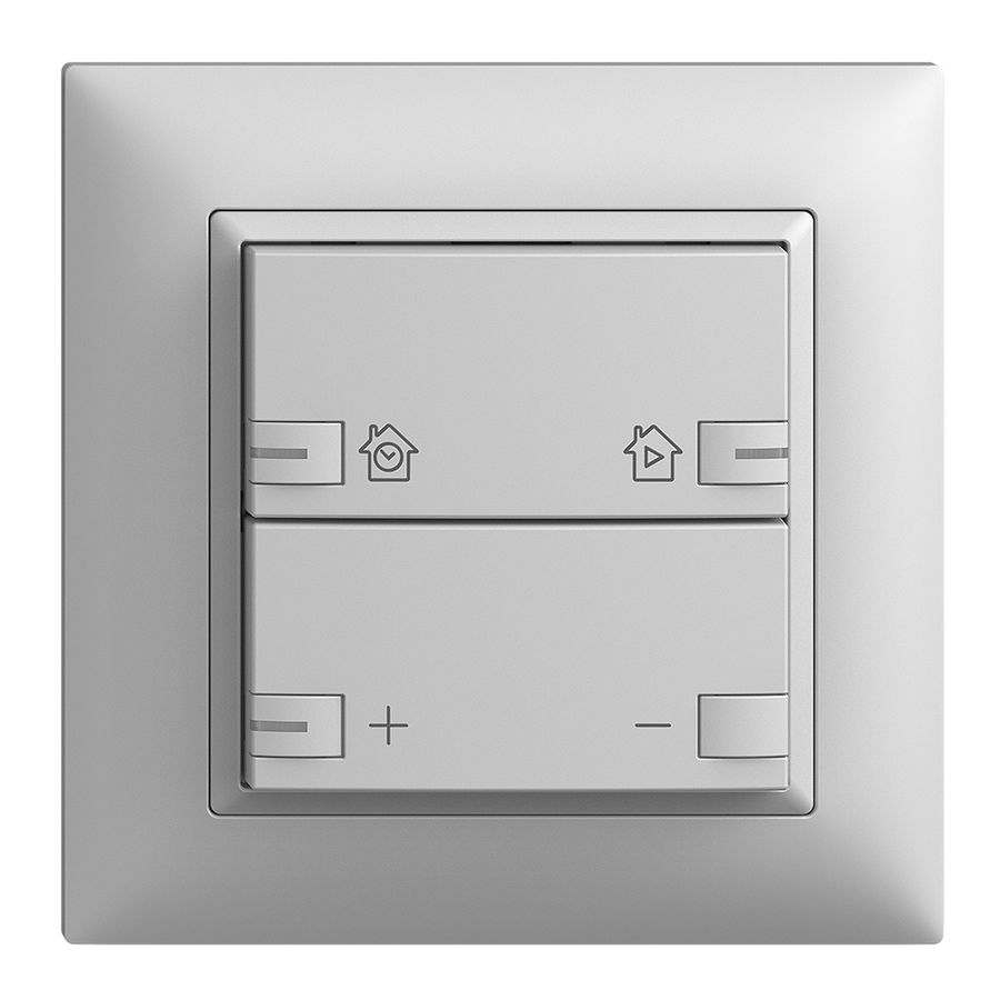 UP-Frontset EDIZIOdue zeptrionAIR Dimmer mit Bez. mit LED hellgrau