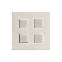 Abdeckset EDIZIOdue elegance für 4×Taster arktikweiss