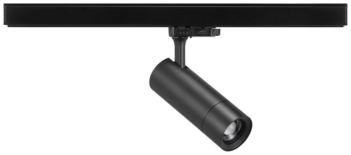 LED-Strahler Sylvania Lenzo Small 15W 1000lm 930 DIM 3PH 15°…50° Ø60 schwarz