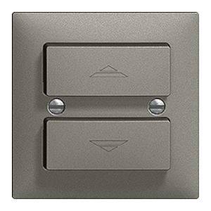 Kit frontale EDIZIOdue grigio scuro 60×60mm bottone doppio