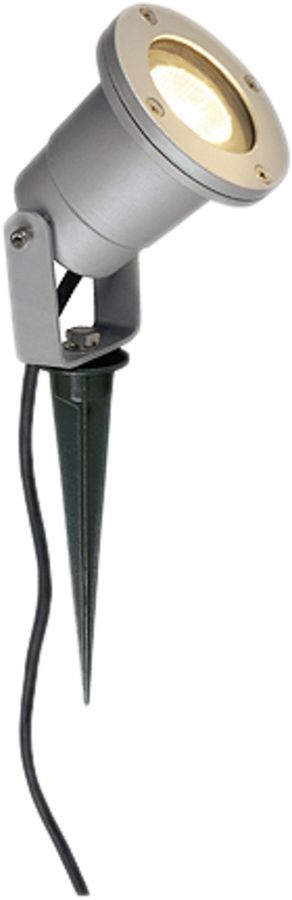Spiessleuchte NAUTILUS SPIKE, GU10 35W Kabel 1.5m IP65 silbergrau