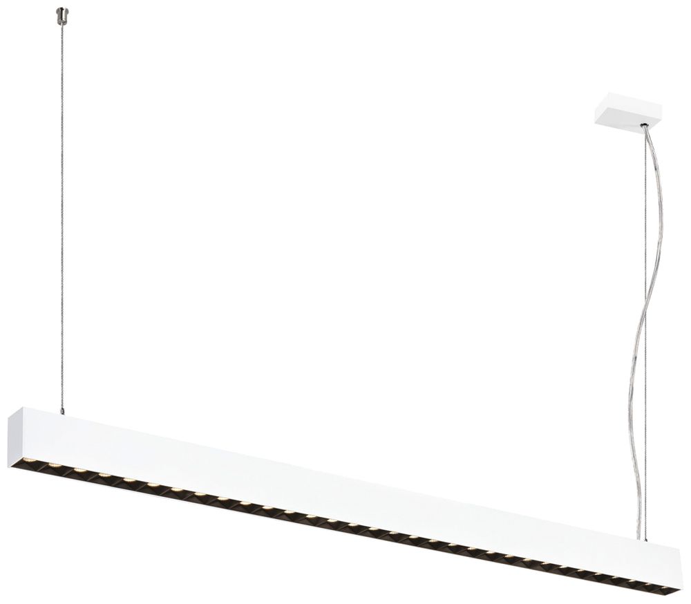 LED-Pendelleuchte SLV GLENOS PRO 60W 7500lm 3000K DALI 1285mm weiss