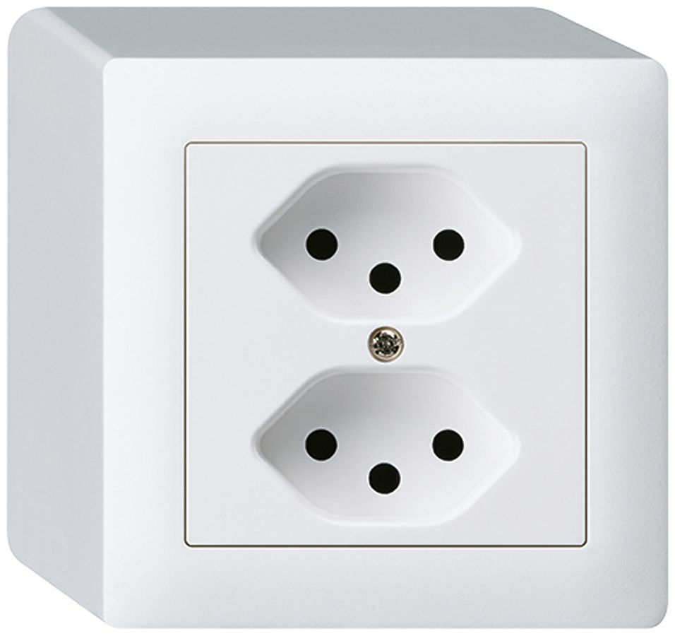 AP-Steckdose kallysto 2×T13 weiss