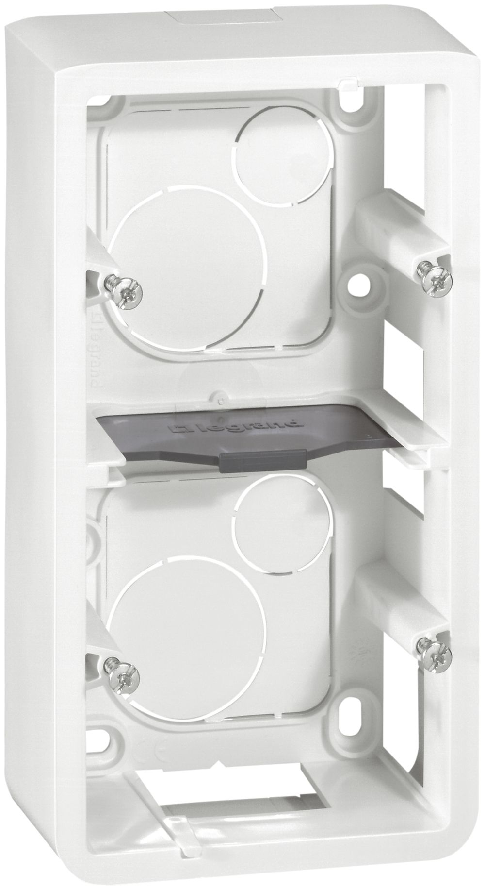 Boîtier AP MOS 2×2×2 modules blanc p=40mm