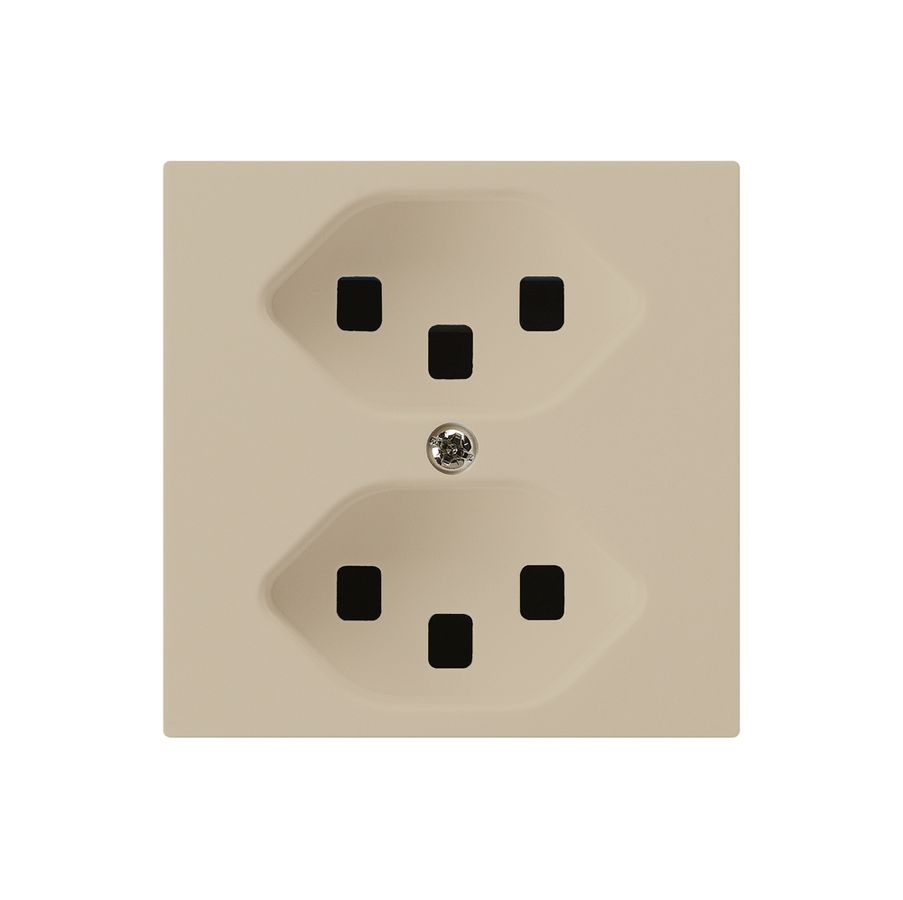 Steckdose kallysto 2×T23 beige mit Steckklemmen