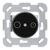 Einsatz zu UP-Antennendose basico TV-R 19dB Durchgangsdose mit Platte schwarz